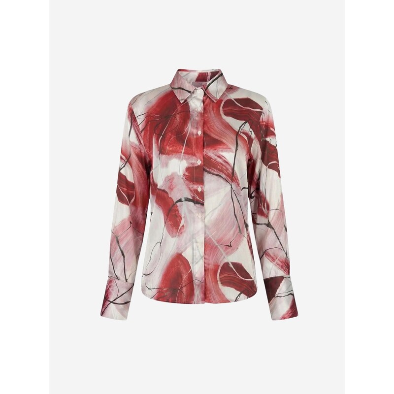 My fashion Tričko burgundská červeň / bílá