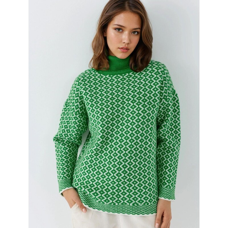 My fashion Svetr Pullover zelená