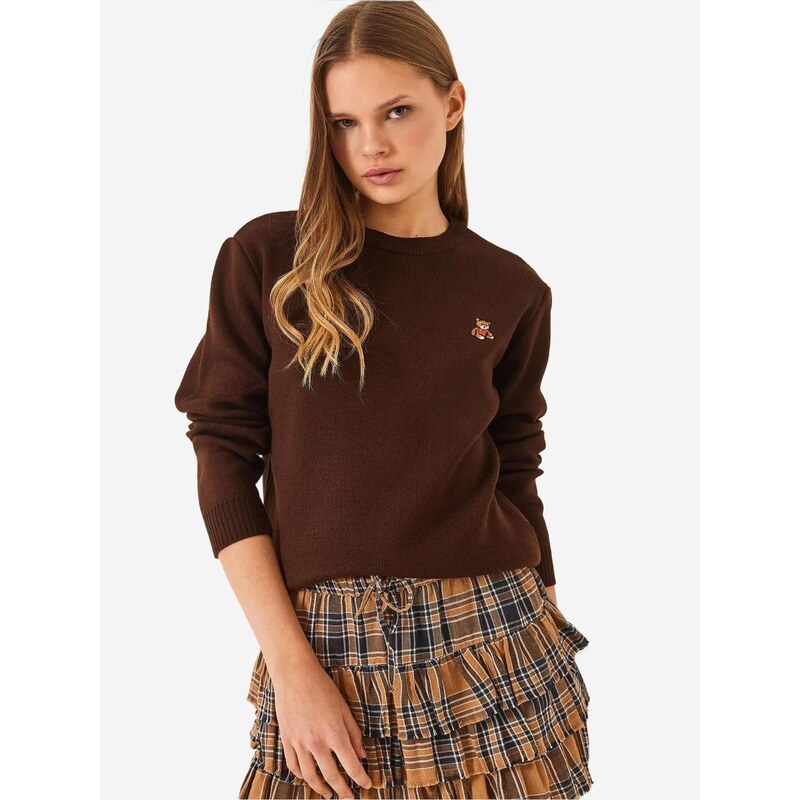 Bianco Lucci Svetr Pullover hnědá