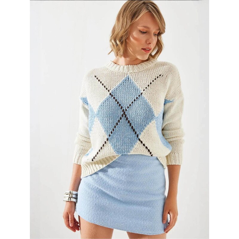 Bianco Lucci Svetr Pullover modrá