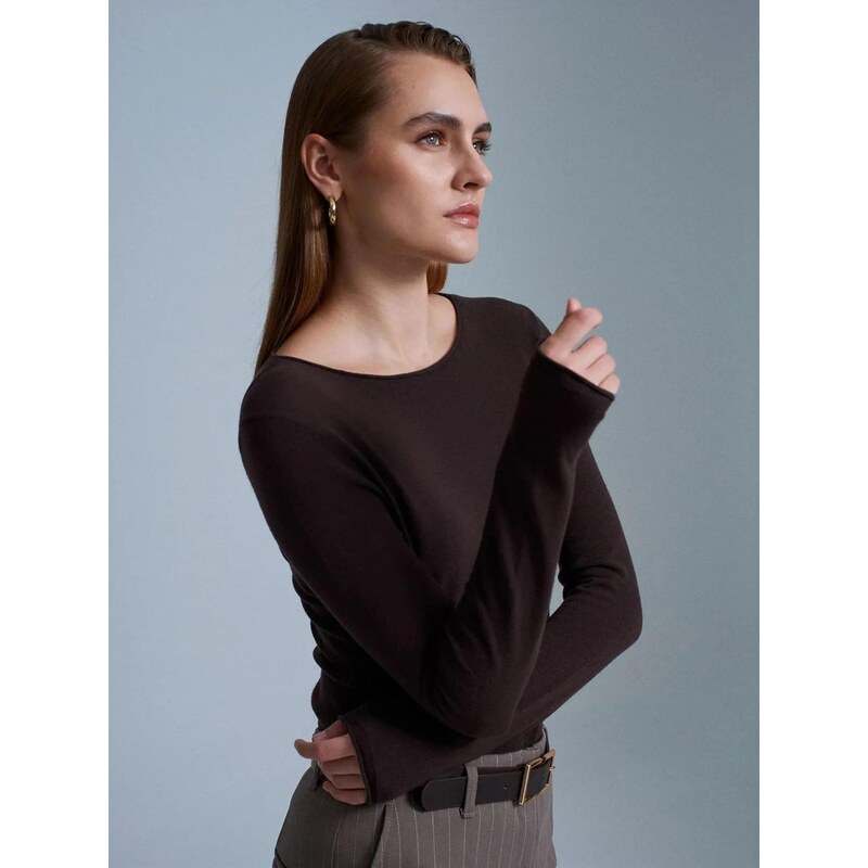 Dilvin Svetr Pullover hnědá