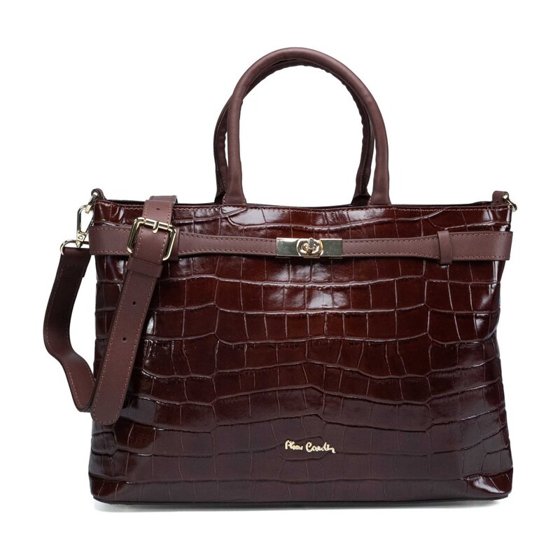 Dámská kožená kabelka Pierre Cardin 55114 COCCO Bruciato