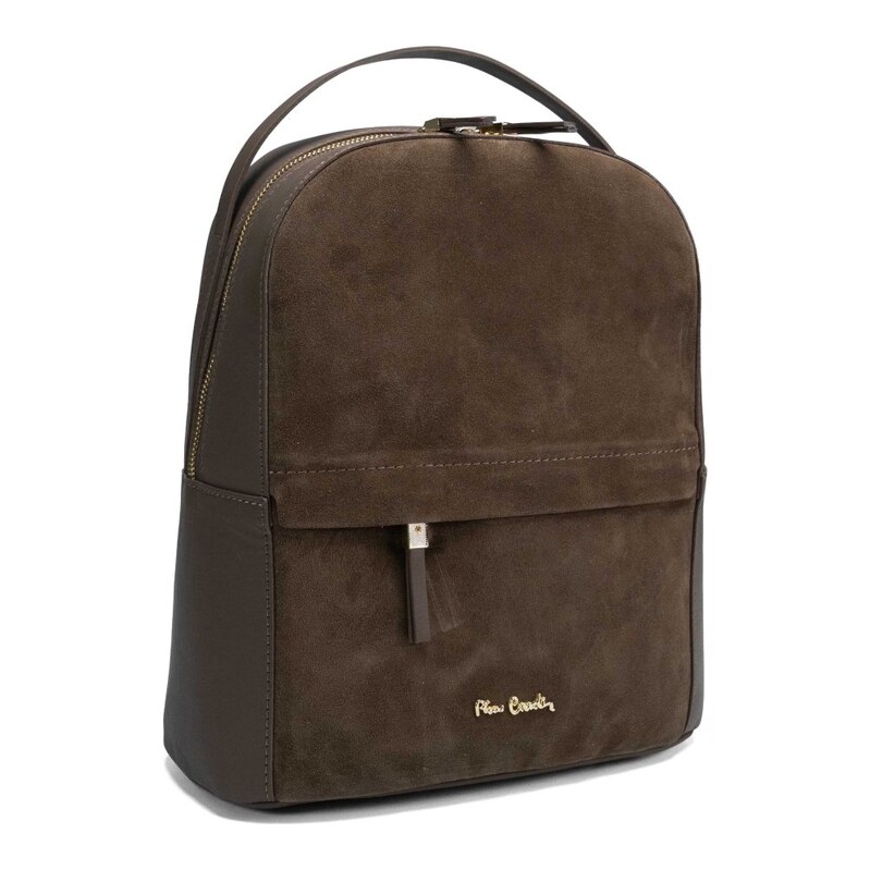 Dámský kožený batoh Pierre Cardin 55108 CAMOSCIO taupe
