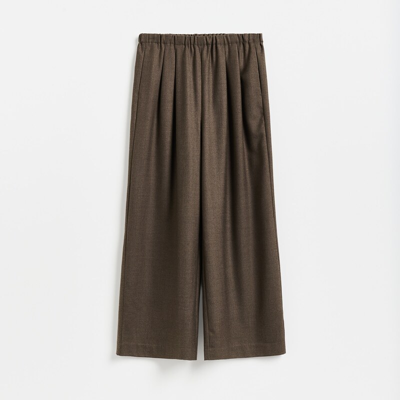 Reserved - LADIES` TROUSERS - hnědozelená