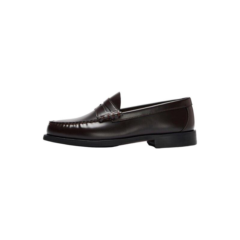SELECTED Slipper SLFBRIAR tmavě hnědá