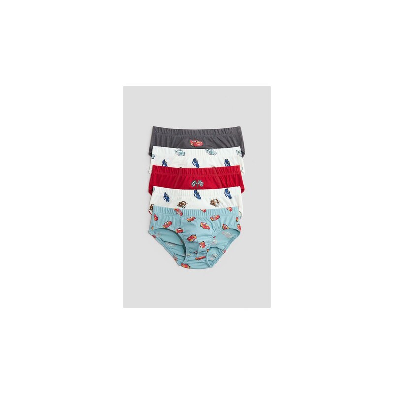H&M - Chlapecké slipys potiskem 5 kusů - Červená/Auta