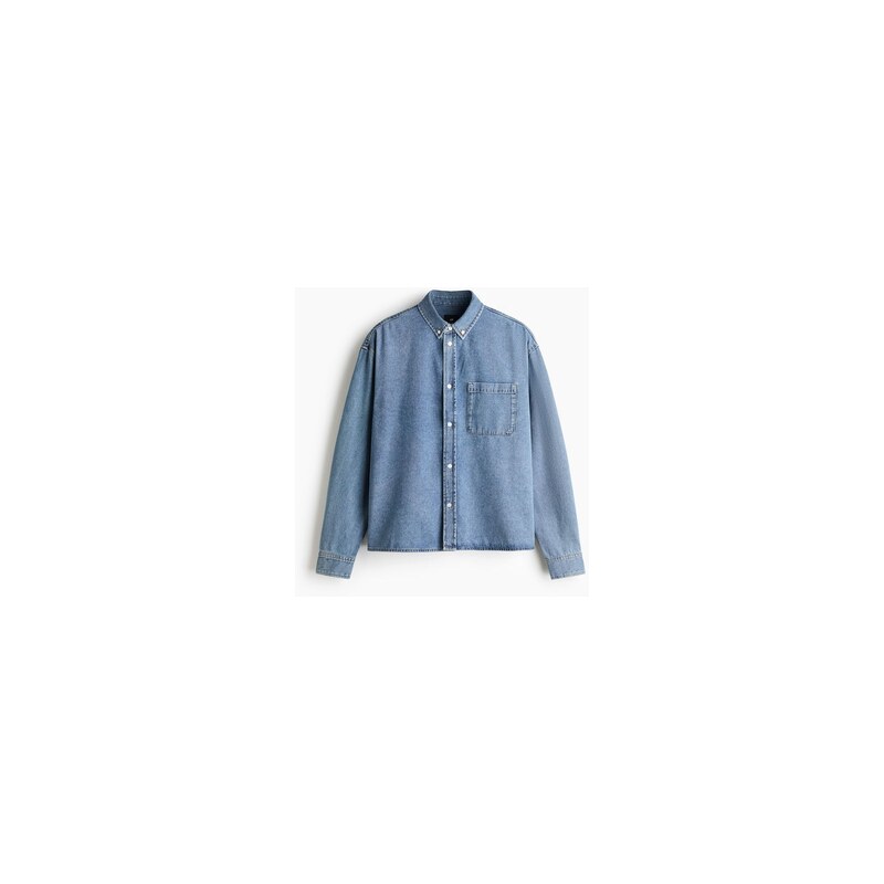 H&M - Relaxed Fit Cotton denim shirt - Denim Blue