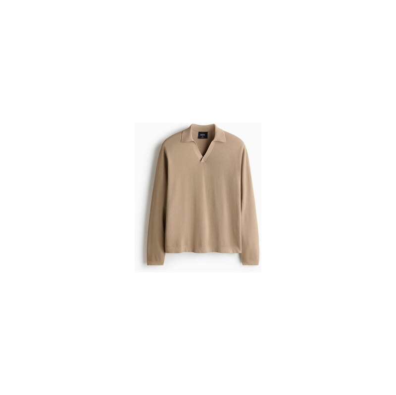 H&M - Pletený tops límečkem Cooling Regular Fit - Béžová