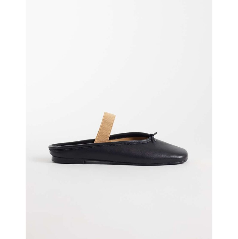 Tony Bianco City flat mules in black leather