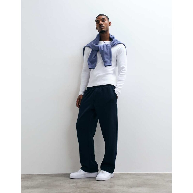 Jack & Jones wide leg joggers in navy