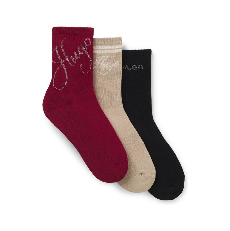 HUGO Three-pack of quarter-length socks