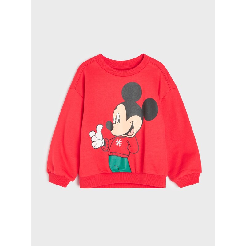 Sinsay - Bavlněná mikina crewneck s potiskem Mickey Mouse -