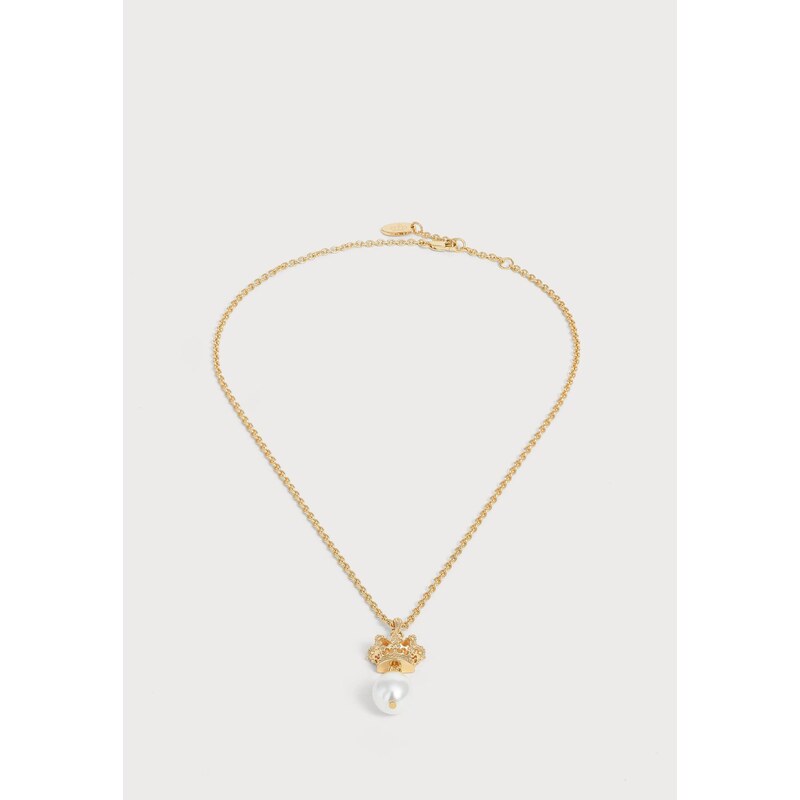 Juicy Couture Řetízek Heritage zlatá / perlově bílá