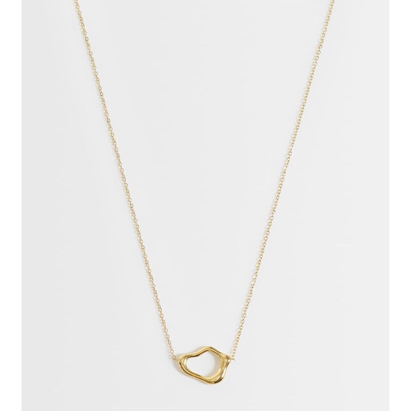 Lost Souls molten open pendant necklace in 18k gold plated