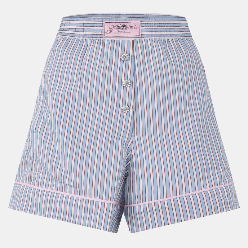 Kraťasy Ganni Soft Chambray 9672655