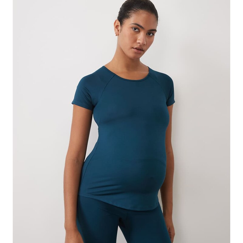 4505 Maternity Icon active quick dry slim fit t-shirt in teal