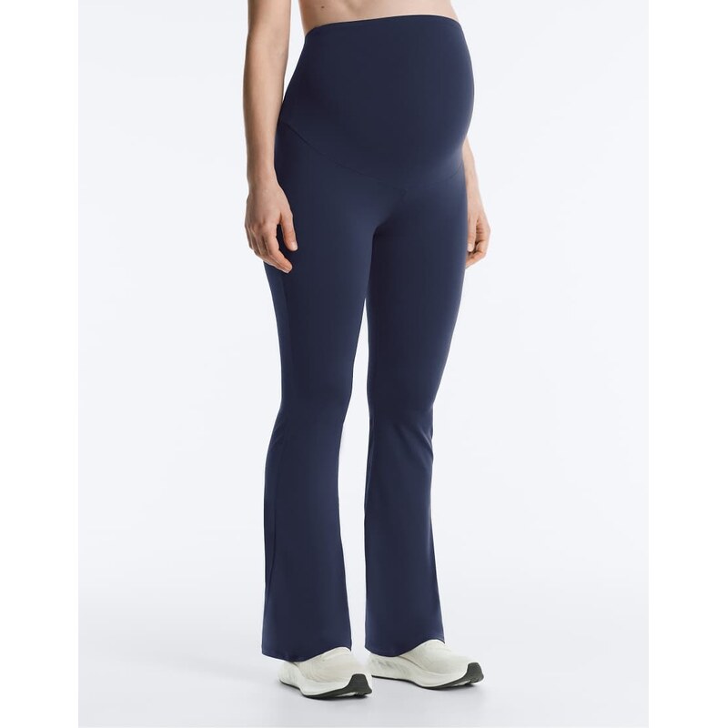 OYSHO Maternity comfortlux 80cm flare trousers in navy