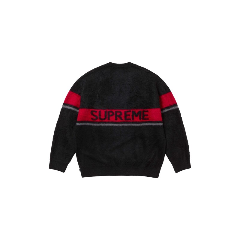 Supreme Brushed Stripe Sweater Black