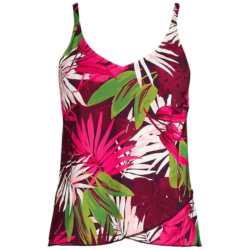 Tulip Hem Tankini Top, Women, size: XS, regular, Red, Nylon