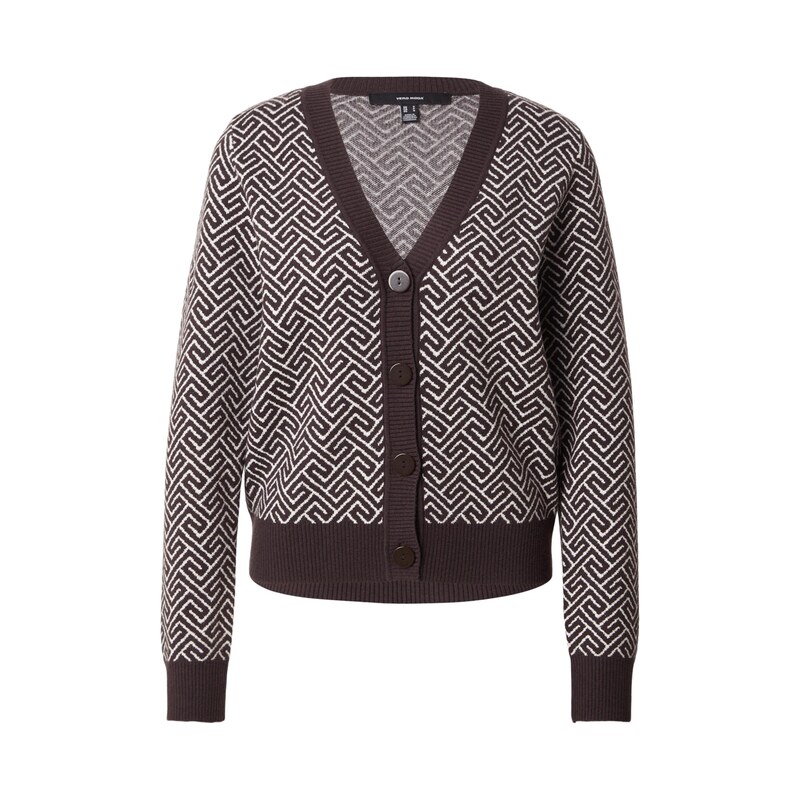 VERO MODA Kardigan VMARIA hnědá / bílá