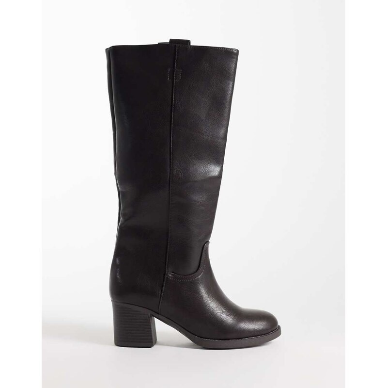 SEQWL Byron pull on knee boots in brown