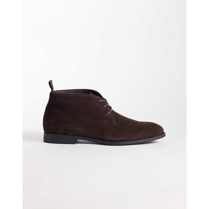 ASOS DESIGN lace up chukka boots in brown