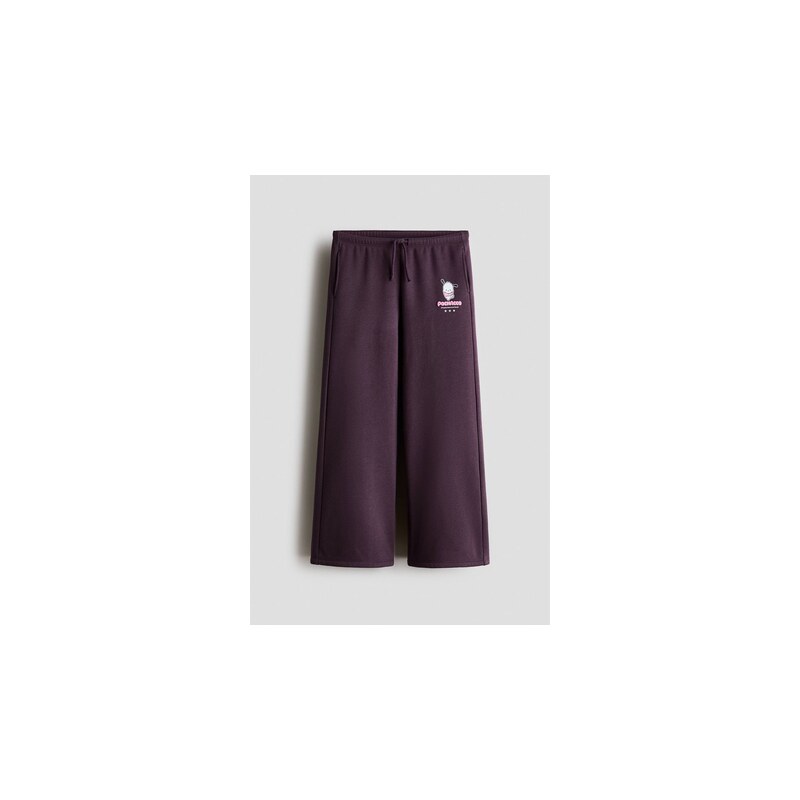 H&M - Kalhoty joggers tištěným motivem - Tmavě Fialová/Pochacco