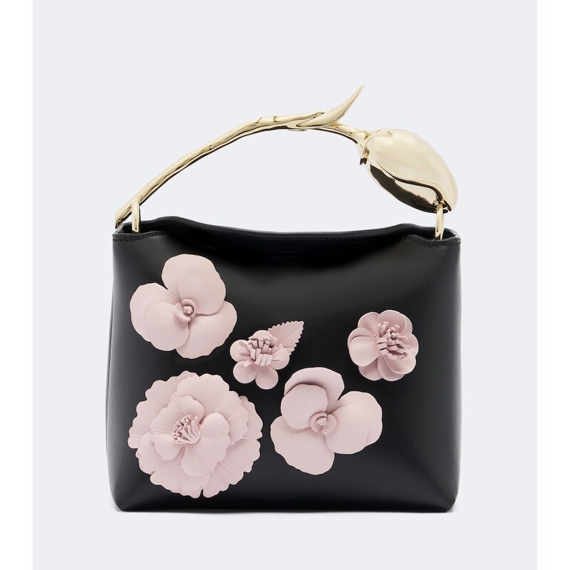 Erdem Bloom Mini appliqué leather top-handle bag
