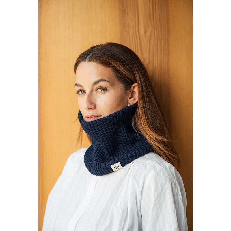youngprimitive - nákrčník merino Nákrčník merino RIB - night blue 108835285