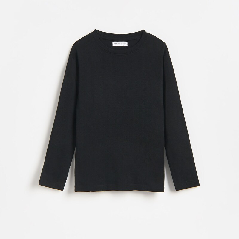 Reserved - Merino vlna dlouhý rukáv - černý 117953706
