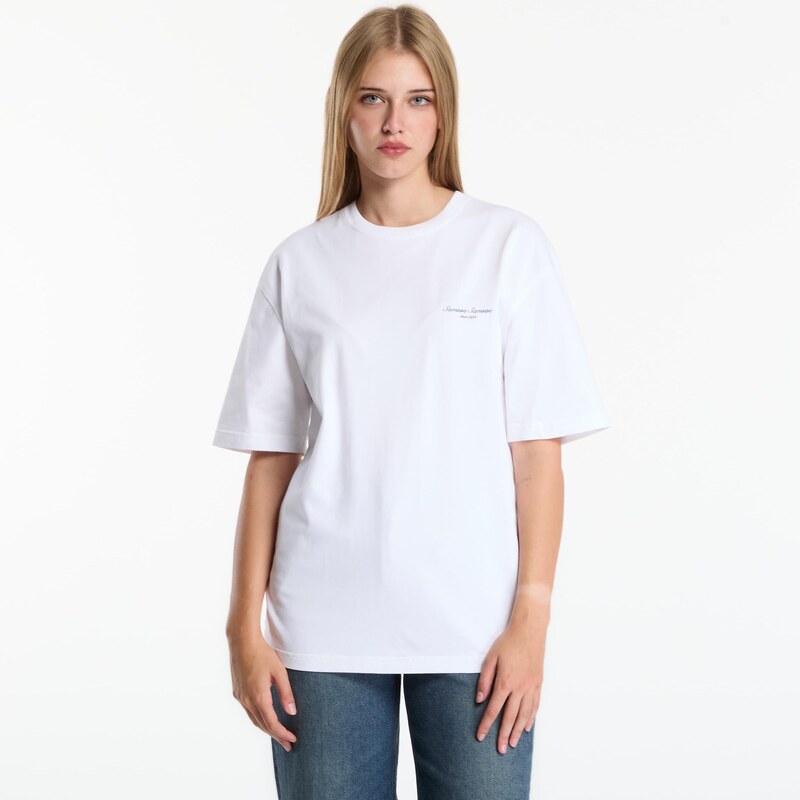 Tričko Samsøe Samsøe Sauni T-shirt White Building S