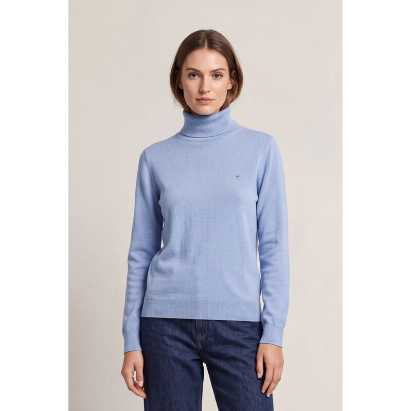 ROLÁK GANT WOOL COTTON TURTLENECK MISTY LAVENDER