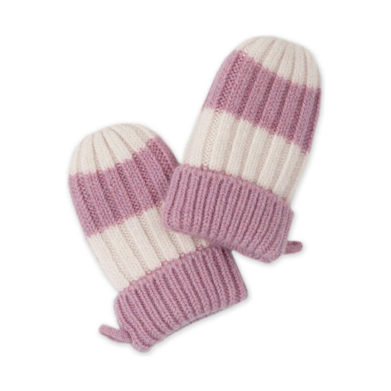 Lodger Rukavice Stripe Merino Mauve Vel. 0 - 12 měsíců 118287796