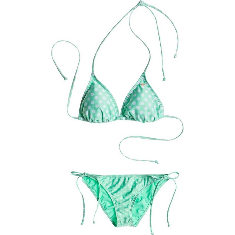 Roxy Bikini bikini - Tiki Tri/Tie Side Optic Nature Big Dot Cabbage (GEA7) Roxy