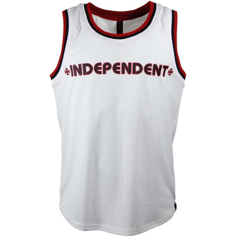 Independent Tílka / Trička bez rukávů tílko - Bar Cross Vest White (WHITE) Independent