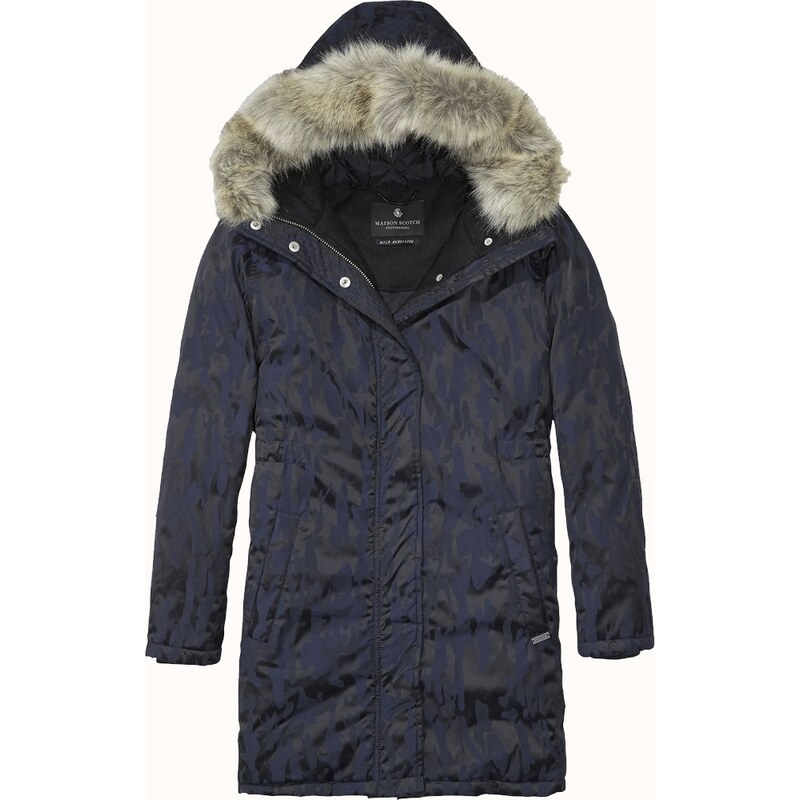 Maison Scotch Down filled technical winter jacket with hood