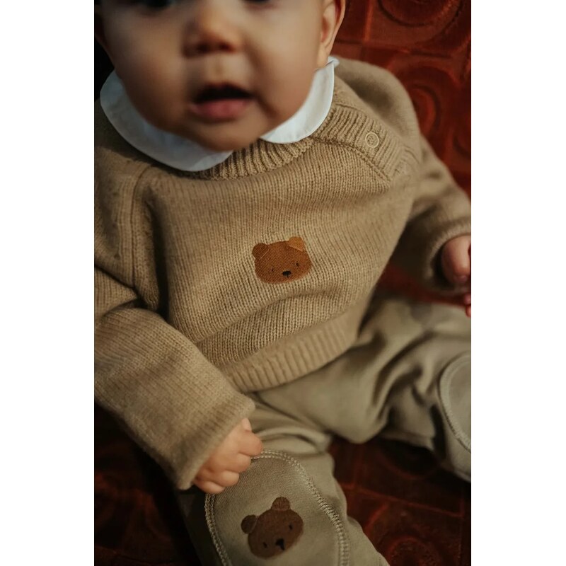 Donsje svetr dětský z merino vlny Sibbe Merino Wool Sweater Bear 117464055