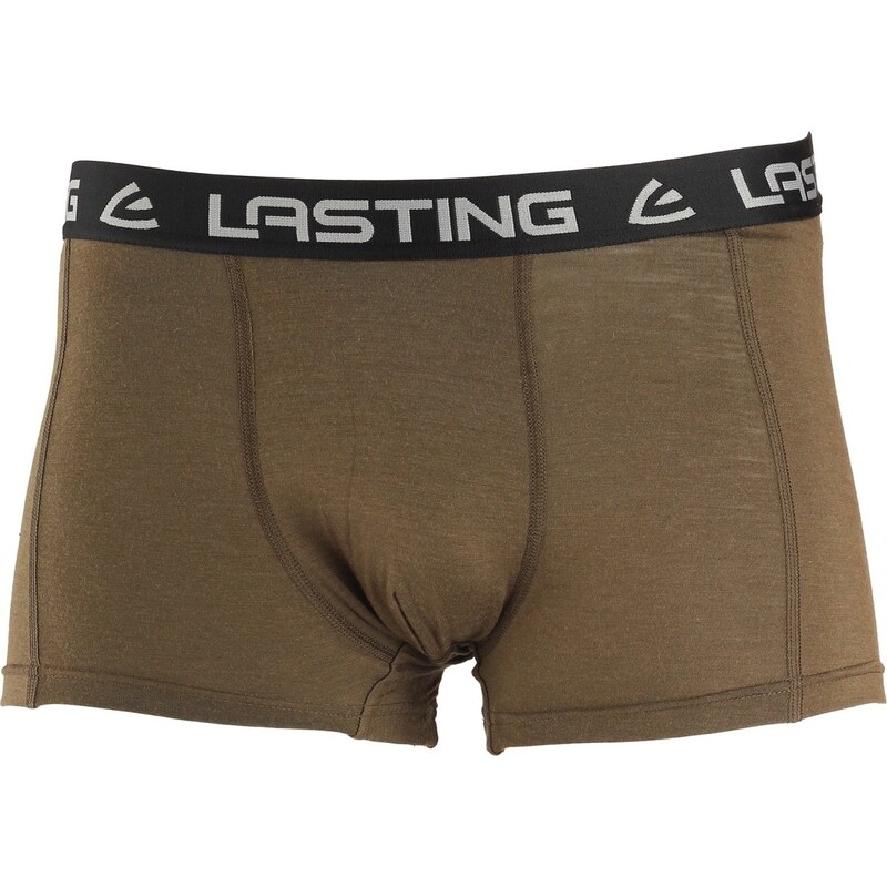 Pánské merino boxerky LASTING Noro hnědá 117113646