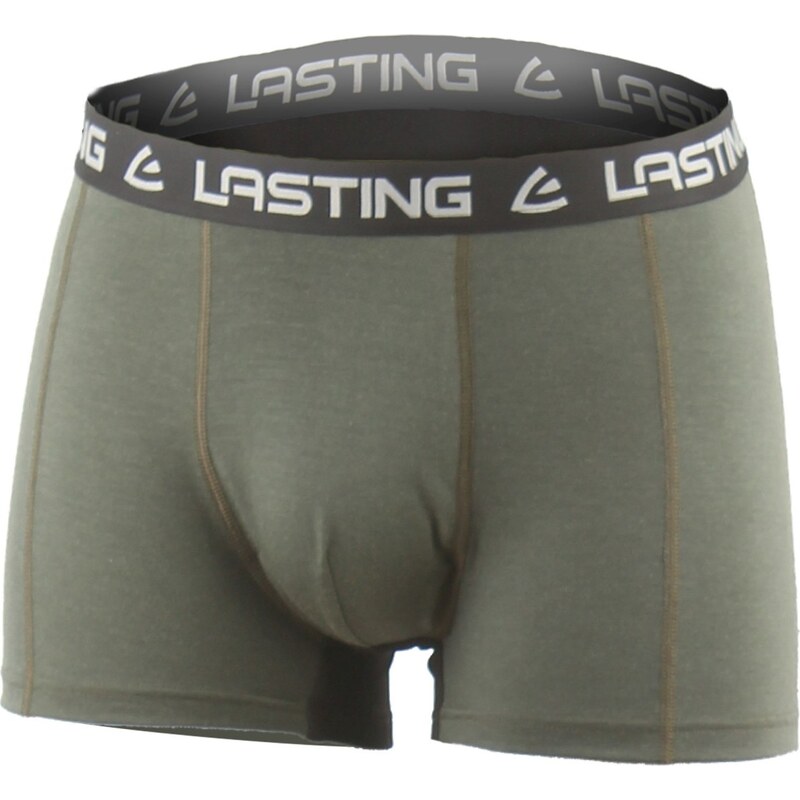 Pánské merino boxerky LASTING Nomo khaki 118572369