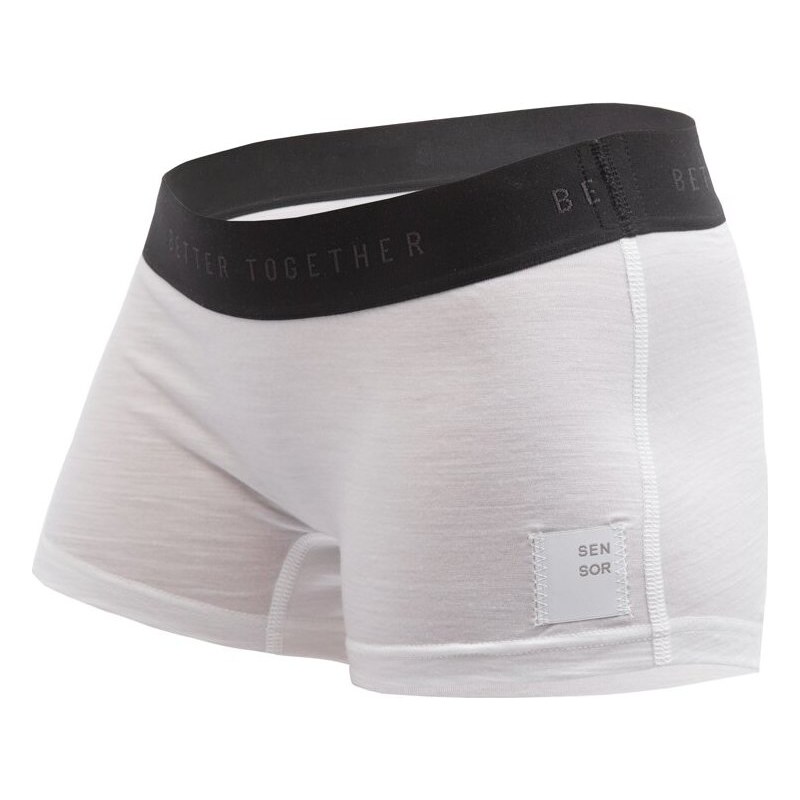 Dámské merino kalhotky SENSOR Cordura s nohavičkou bílé 117113848