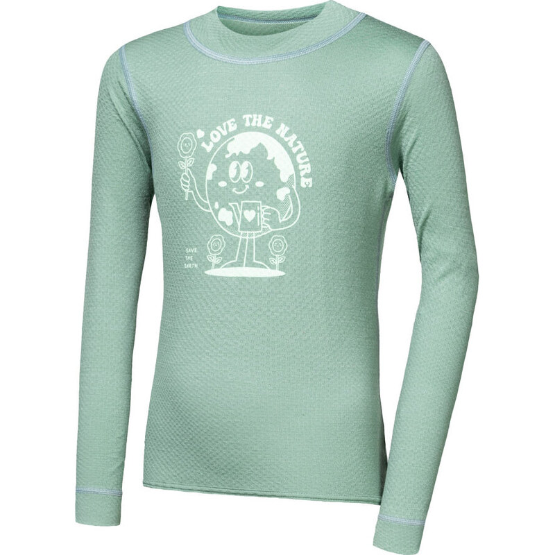 Dětské merino triko SENSOR Df Planet basil green 117114126
