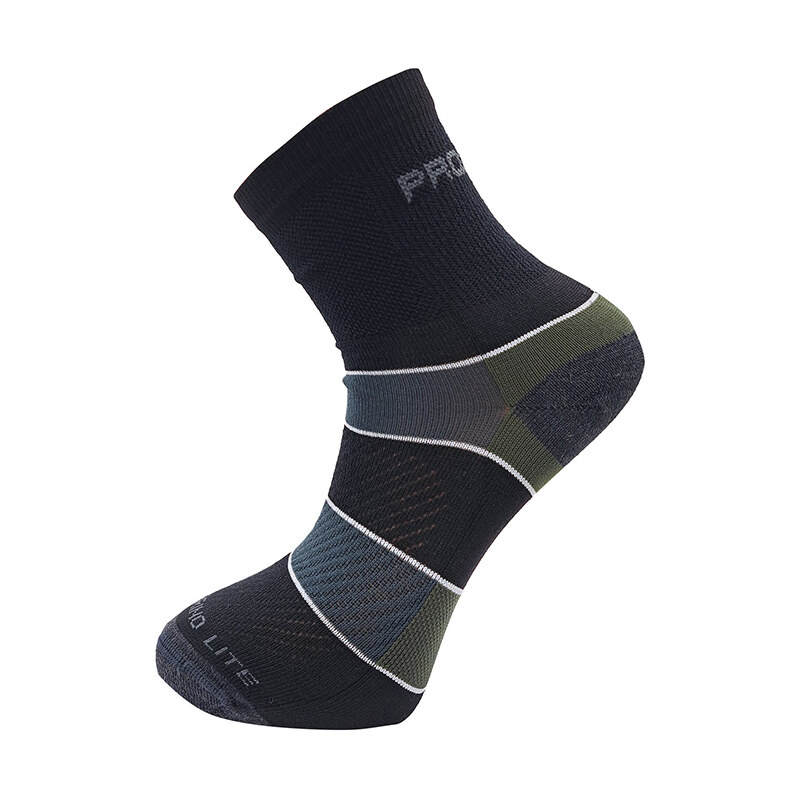 Unisex outdoorové ponožky PROGRESS Trail Merino černá/šedá 117114178