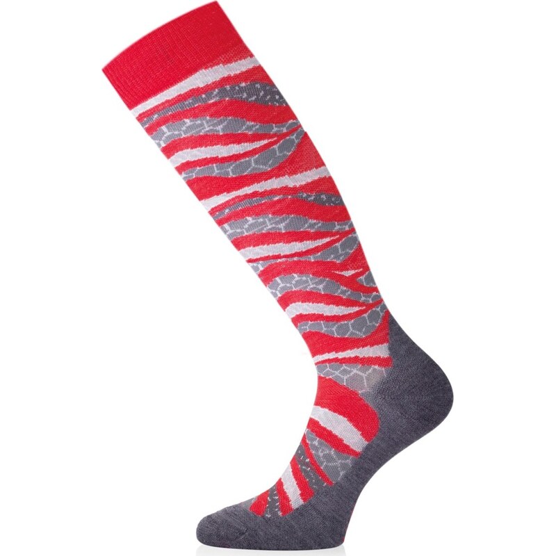 Unisex lyžařské merino podkolenky LASTING Slf červené 117114236