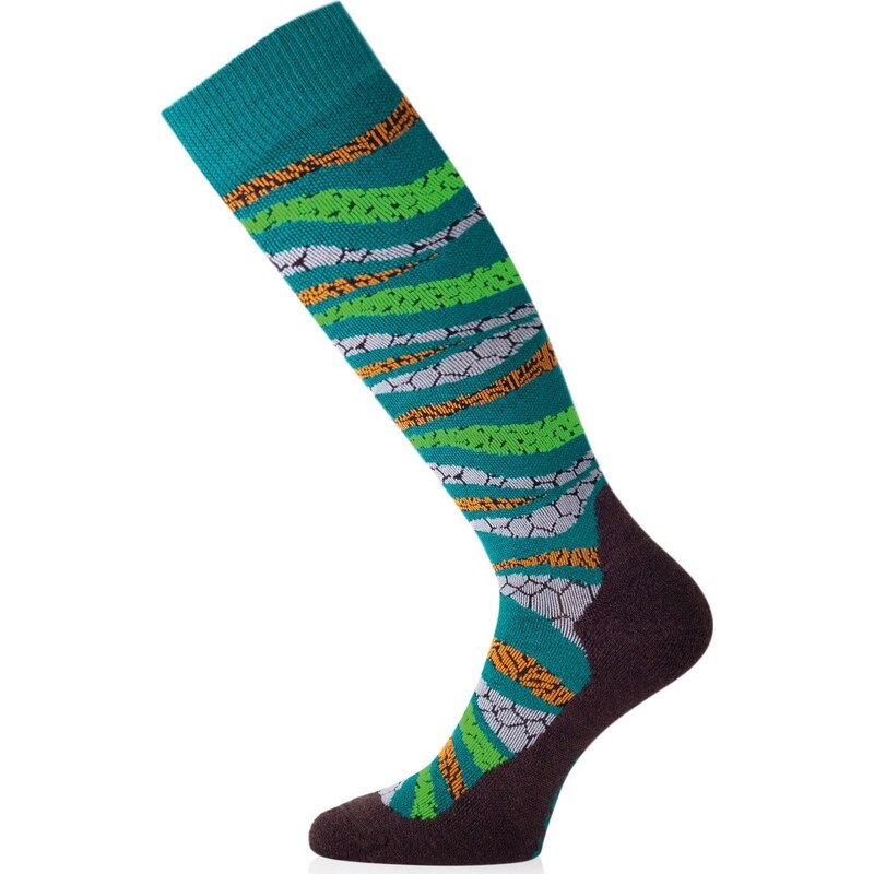 Unisex lyžařské merino podkolenky LASTING Slf tyrkysové 117114237
