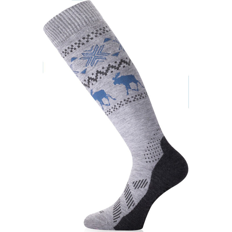 Unisex lyžařské merino podkolenky LASTING Fww šedé 117114238