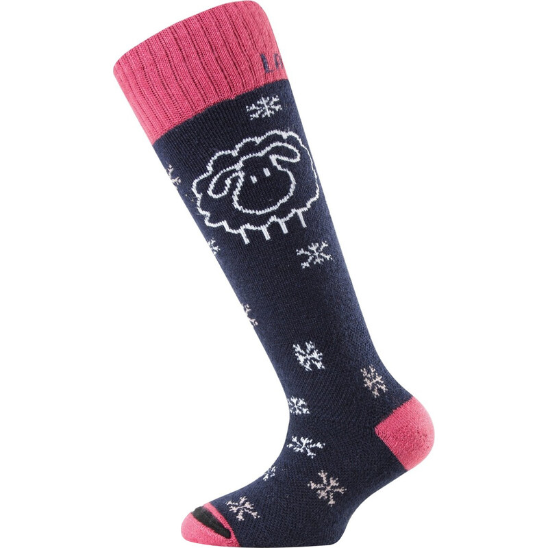 Dětské merino lyžařské ponožky LASTING Sjw černé 117114314