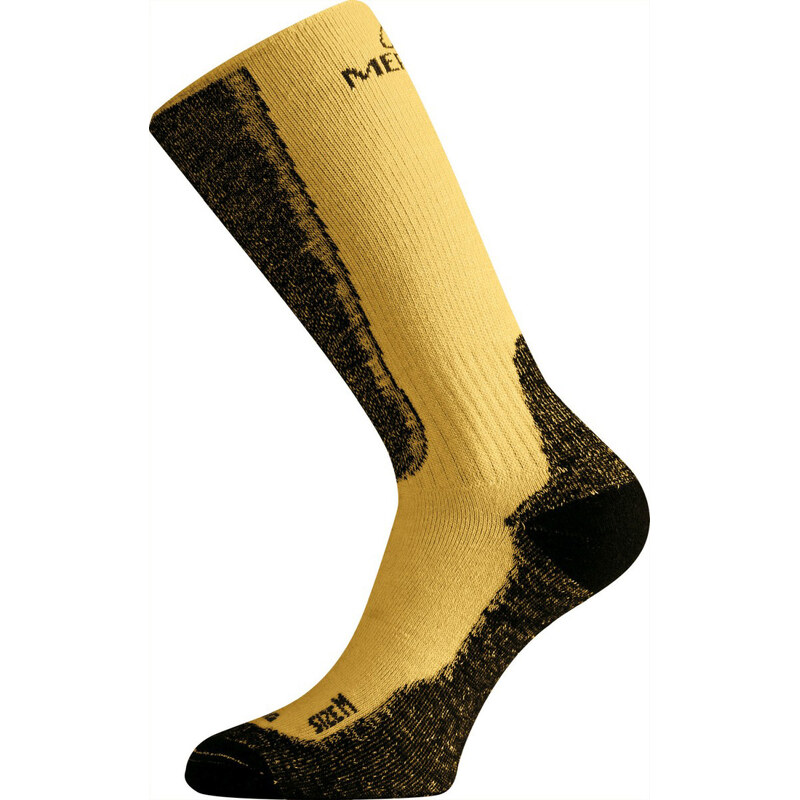 Merino ponožky LASTING Wsm hořčicové 117114333