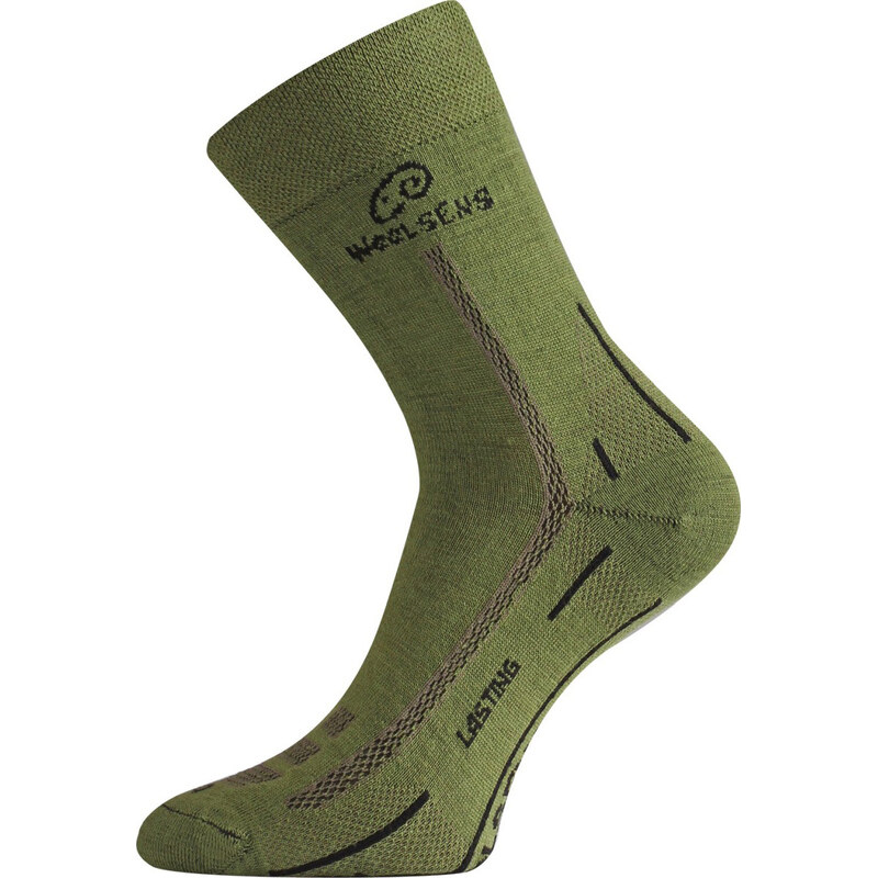 Merino ponožky LASTING Wls zelené 117114348