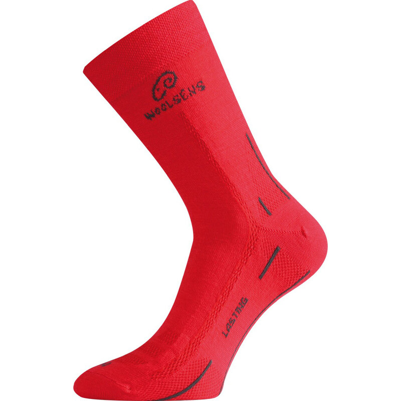 Merino ponožky LASTING Wls červené 117114349