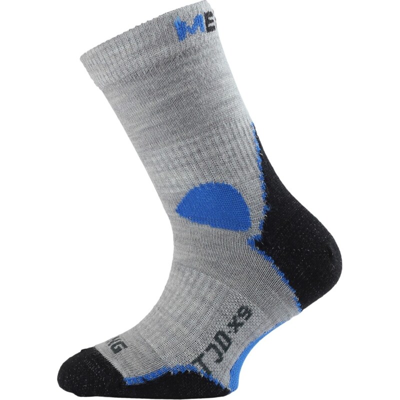 Dětské merino ponožky LASTING Tjd šedé 117114451